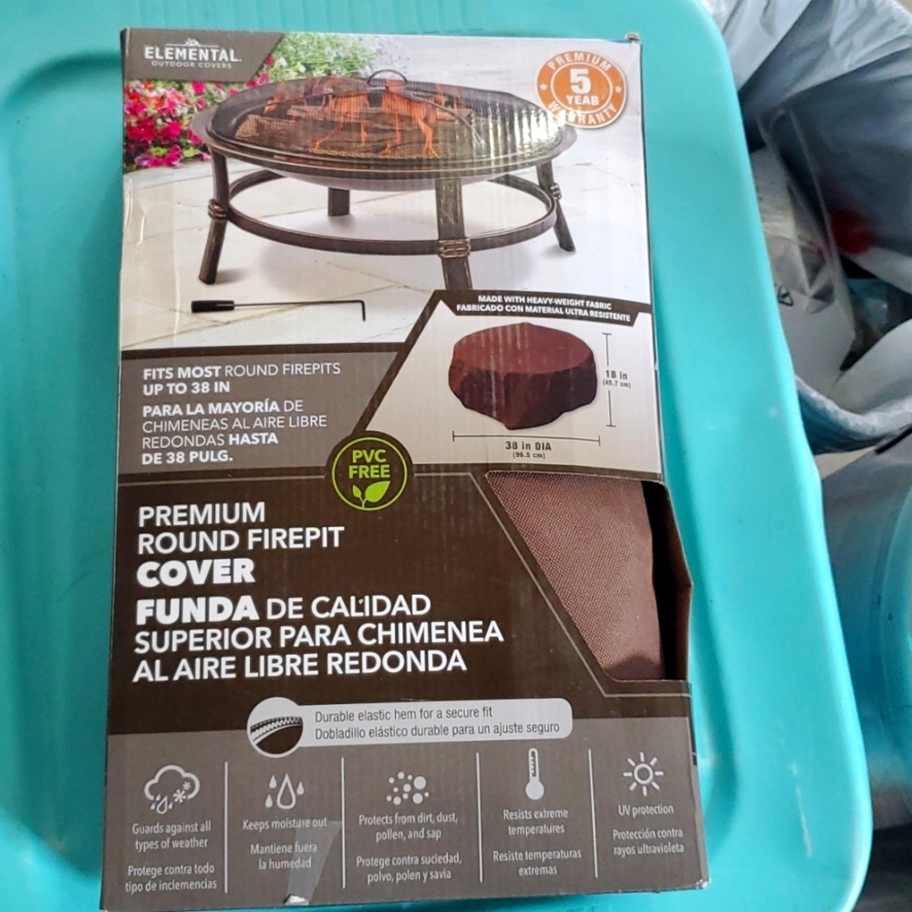 Premium round firepit cover new
